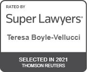 rate by Super Lawyers - Teresa Boyle-Vellucci. Selected in 2021 Thomson Reuters